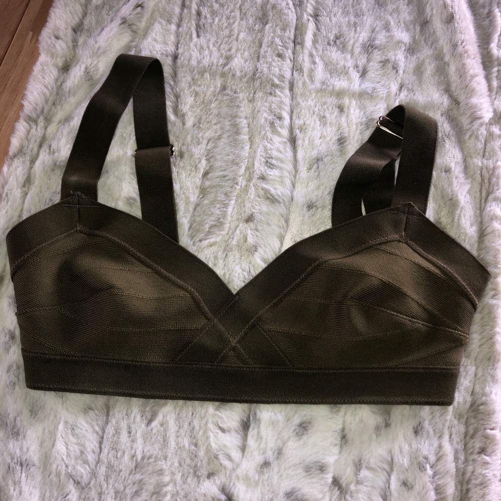Dark green h&m top